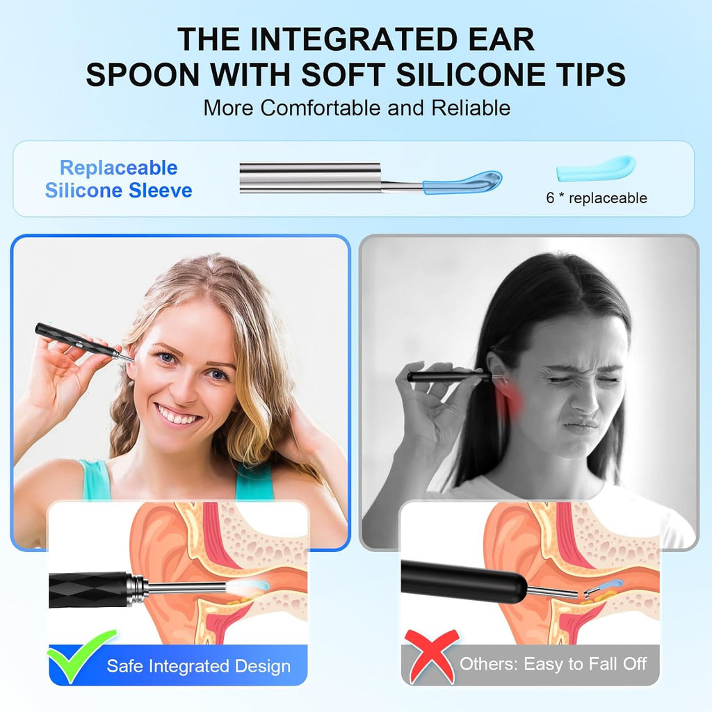 ClearLobe HD Ear Camera Cleaner – soft silicone tips