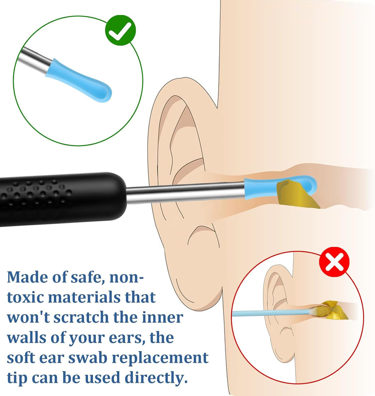 ClearLobe Replacement Tips – snug fit